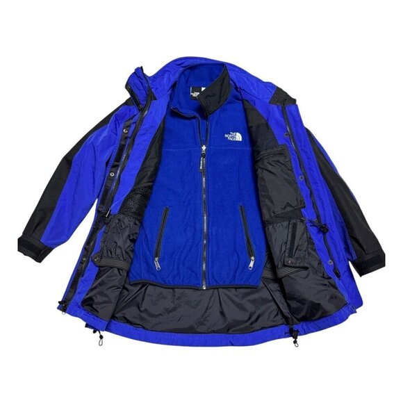 VINTAGE The North Face EXTREME LIGHT 2-in-1 Convertible Fleece Ski Parka Coat XS - Picture 4 of 10